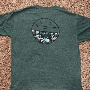Billabong green tee shirt.